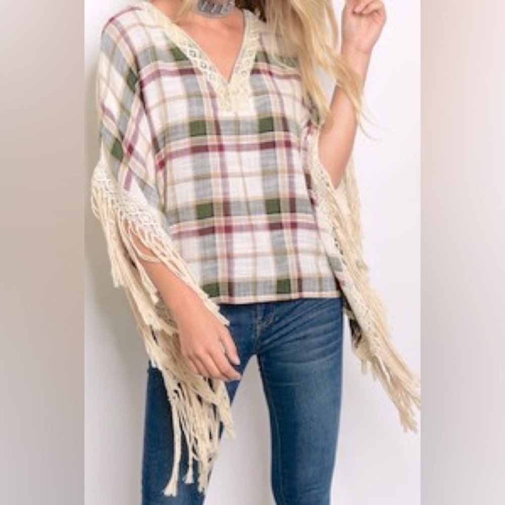 Boho hippie fringe tassel tunic